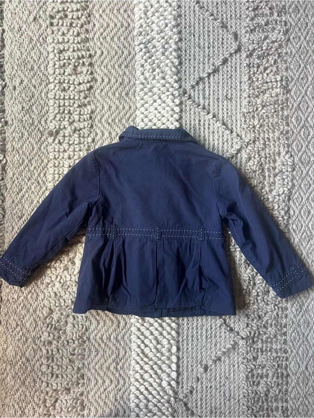 Gymboree Navy Double-Breasted Pea Coat with Stitch Detail